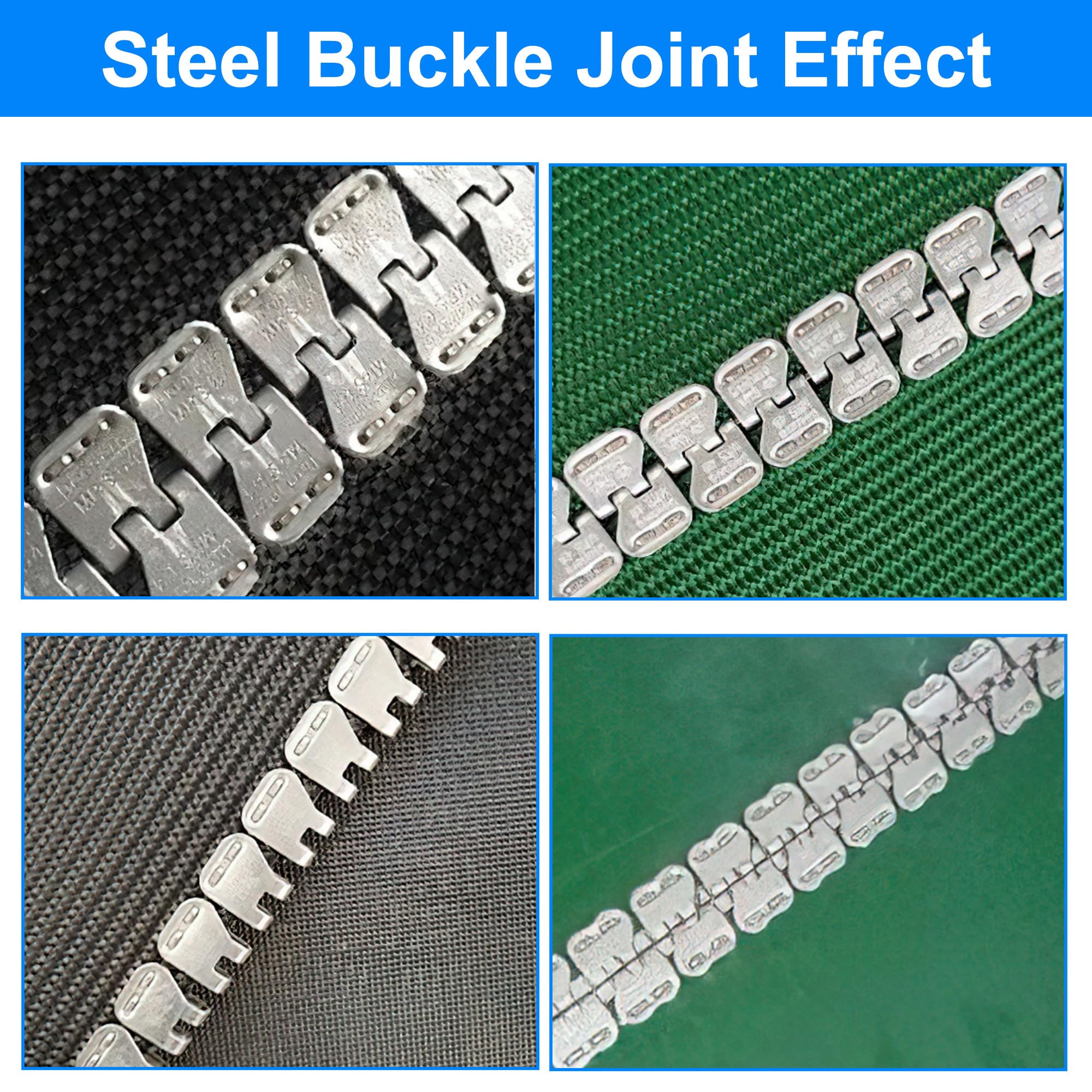 24'' 8 Pcs Butterfly Belt Fastener Alligator Staple Lacing